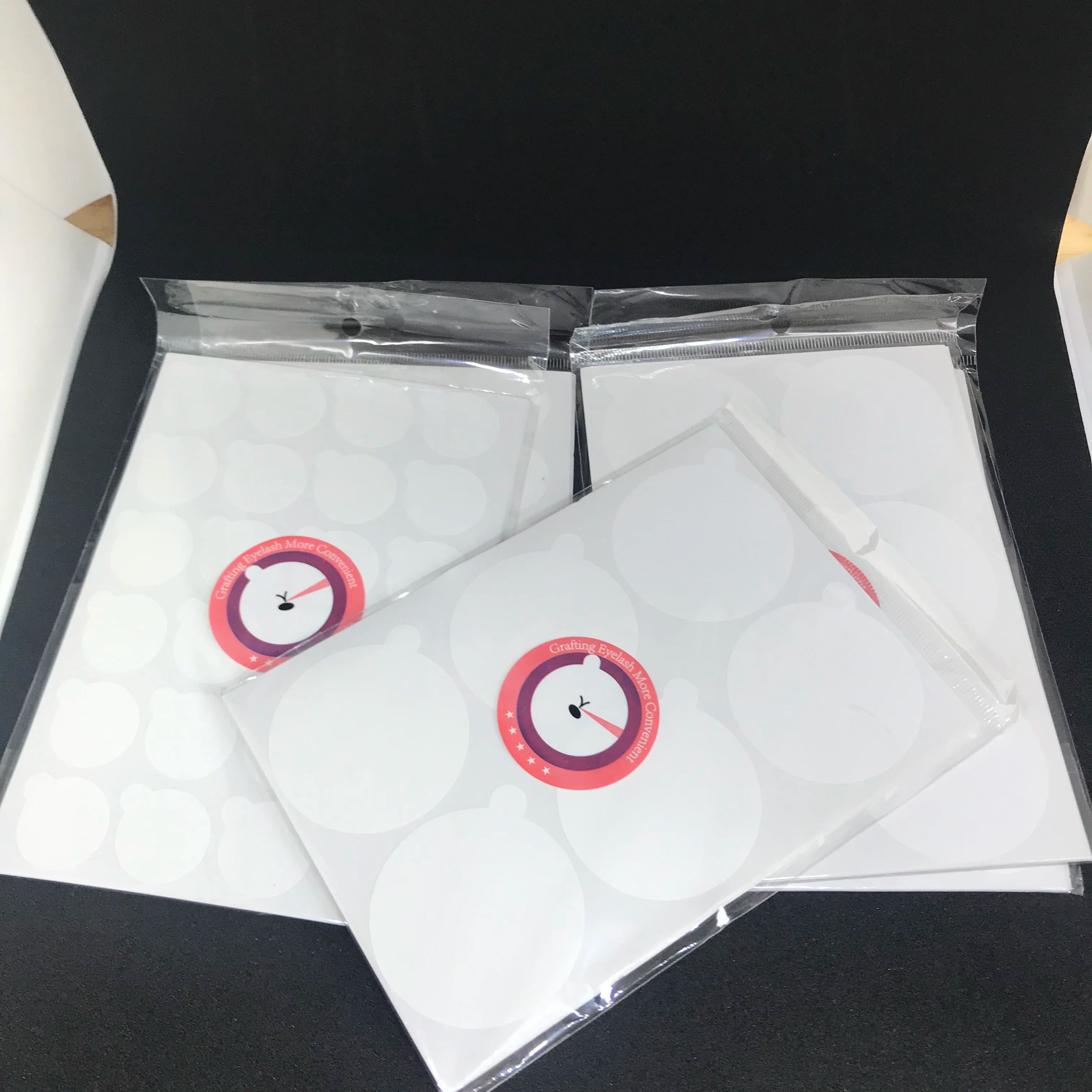 Wholesale Quality Eyelash Extension Tools Disposable Paper Pvc Glue Holder Sticker