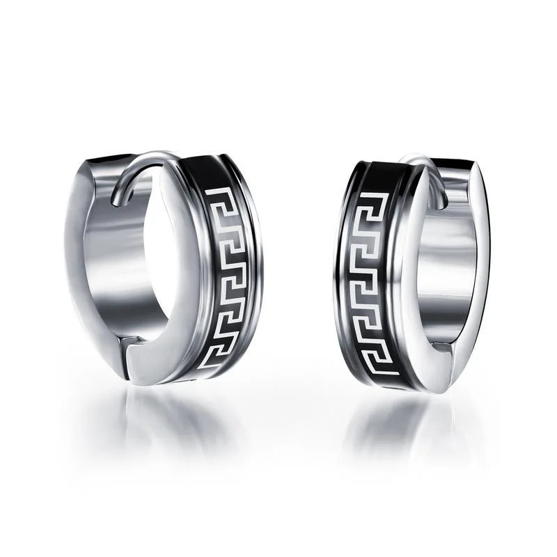 EKE005 Statement Classic China Cheap Huggie Men Women Custom Earring Jewelry Vintage Hoop Earrings for Father's Day Gift