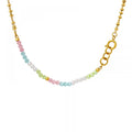 Fashion New Stainless Steel 18K Gold Personality Light Luxury Temperament Pearl Opal Exquisite Colorful Pearl Necklace