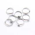 1000 PCS Blank Rings Mixed  Plated Adjustable Flat 6mm Ring Base Blank Jewelry Findings Ring Diameter 17MM