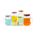 50ml 120ml 420ml 500ml 620ml Square Shape Beverage Mason Jar for Juice Beer Milk Tea With Metal Lid