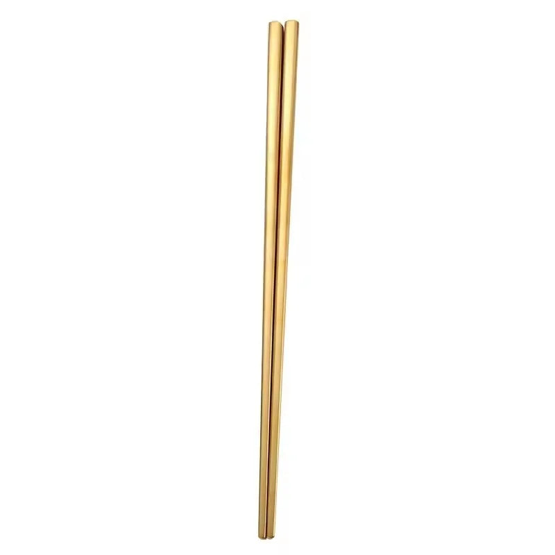 Customized Reusable 304 Bulk Washable Black Titanium Stainless Steel Chopsticks