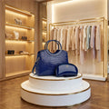 Factory Cost PU Leather Ladies Tote Bag Casual Handbag Set Polyester Lining Print Decoration for Women Trendy Travel Handbag