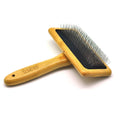 Baoli Oem Cepillo De Gato M 92x150mm 57g New Deshedding Tool for Remove Tangles and Knots Self Cleaning Bamboo Pet Brush