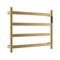 Hot Sales Modern Stainless Steel Brushed Gold Towel Warmer Wall Mounted Plug-in Bathroom Electric Heated Drying Rack Built-in
