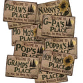 Vintage Metal Sign With Sunflower Saying Welcome to Place Weekends Weekdays Whenever Decorative Fun Universal Household Sign