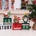 Boxwood Tree Advent Calendar Home Decor Perpetual Calendar Decorative Blocks Desktop Clock Diy Christmas Countdown