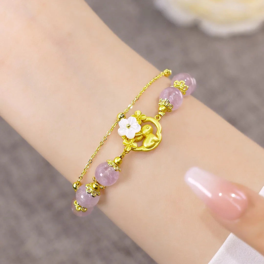 In Stock! High Quality Natural Stone Bracelet Fashion Jewelry Bracelet Pulseras Mujer Red Agate Beaded Bracelet for Girls