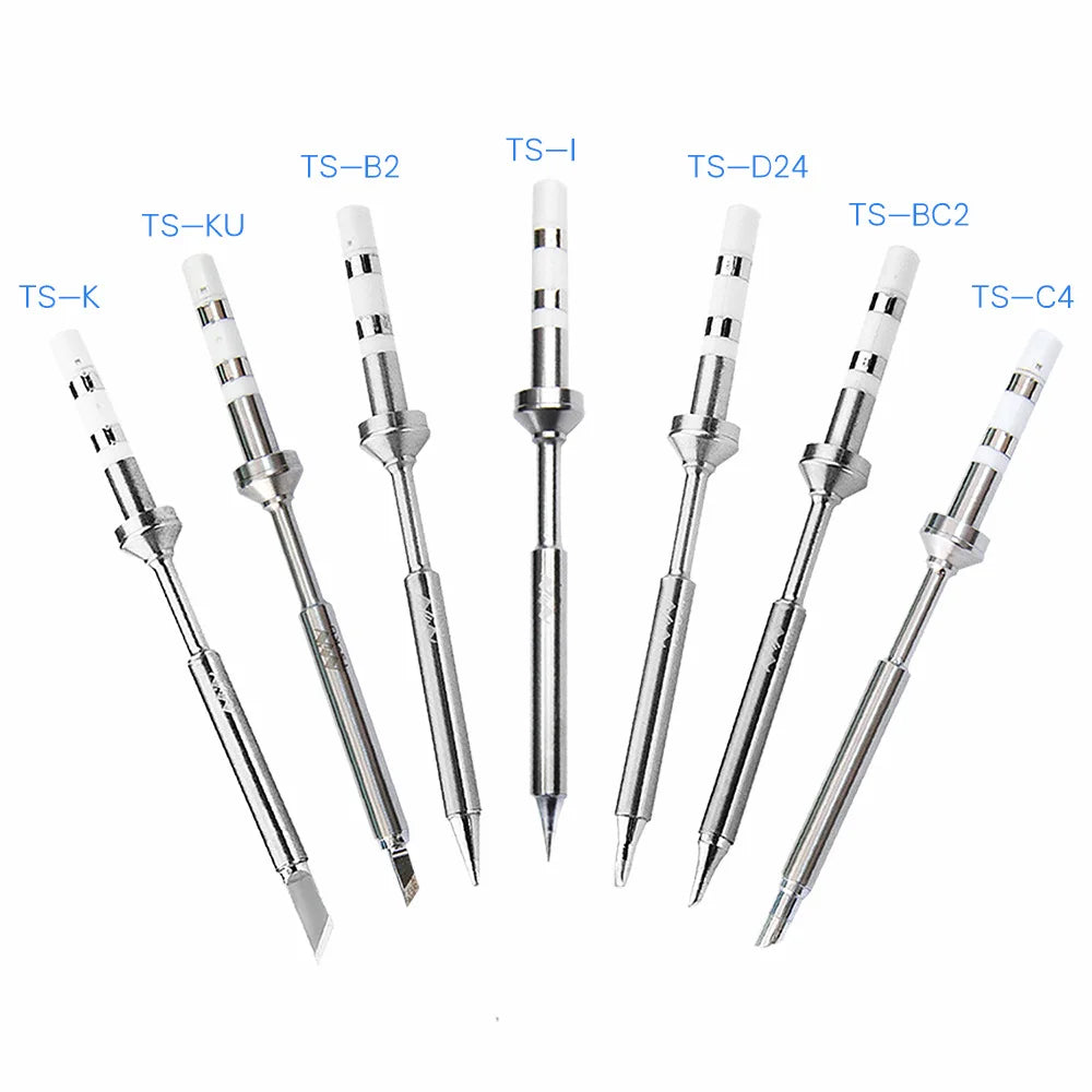 Original Replacement Solder Tip for TS100 Smart Digital LCD Electric Soldering Iron TS-B2 TS-BC2 TS-C4 TS-KU TS-I 7 Types Tips