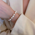 Fast Delivery 100% Nature Freshwater Pearl Bracelet Different Baroque Pearl Adjustable Bracelet for Women