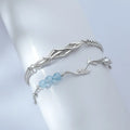 BASQUESUN Factory Wholesale Tulip Couple Fashionable Sweet Blue Bead Flower and Lovesickness Tree Simple Temperament Bracelet