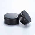 5g 10g 15g 30g 50g 60g 100g Beard Oil Hair Wax Skin Care Cream Empty Round Black Aluminum Jar