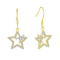 Fashion 925 Sterling Silver Star Heart Simple Trend Versatile Stud Earrings for Women