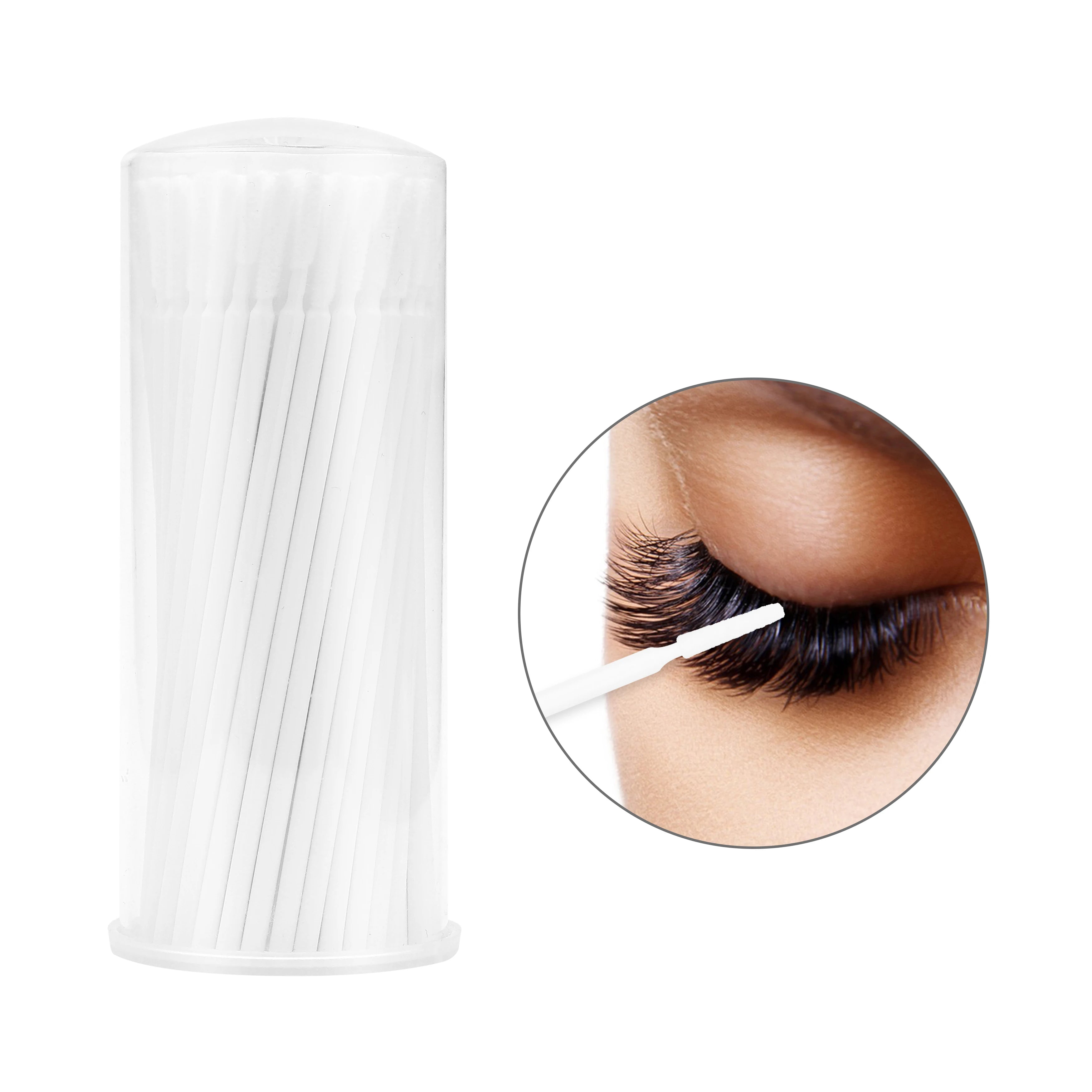 XIUSUZAKI Eyelash Cosmetics 100PCS/bag Durable Disposable Applicator Eyelash Brush Eyelash Gel Cleaning Tool