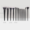 14-Piece Custom Logo Natural Hair Makeup Brush Set Private Label with Low MOQ for Face & Concealer