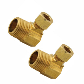 Custom Brass Compression Fittings Components Assembled on 1-4 Inch Copper Tubing for Low Pressure Water/Gas Systems