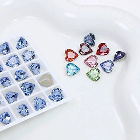 Dongzhou Heart Crystal Fancy Stone K9 Glass Loose Rhinestones Lead-Free Beads for Jewelry Making DIY Accessories Wholesale