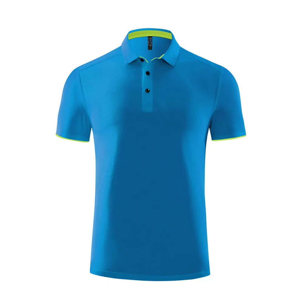 2025 Sport 150g Quick-Dry Spandex Knitted Polo Shirt Short Sleeve Breathable Men's Polo Shirts logo Customize Bulk Polo Shirts