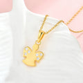 925 Sterling Silver 18k Gold Plated Love Guardian Angel Wing Heart Pendants Necklace Jewelry Zirconia Charms for Girls Women