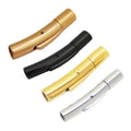 Buckle DIY Plated Titanium Curved Stainless Steel 3mm/6mm Word Bracelet Necklace Snap Connector Clasp for Leather Rope