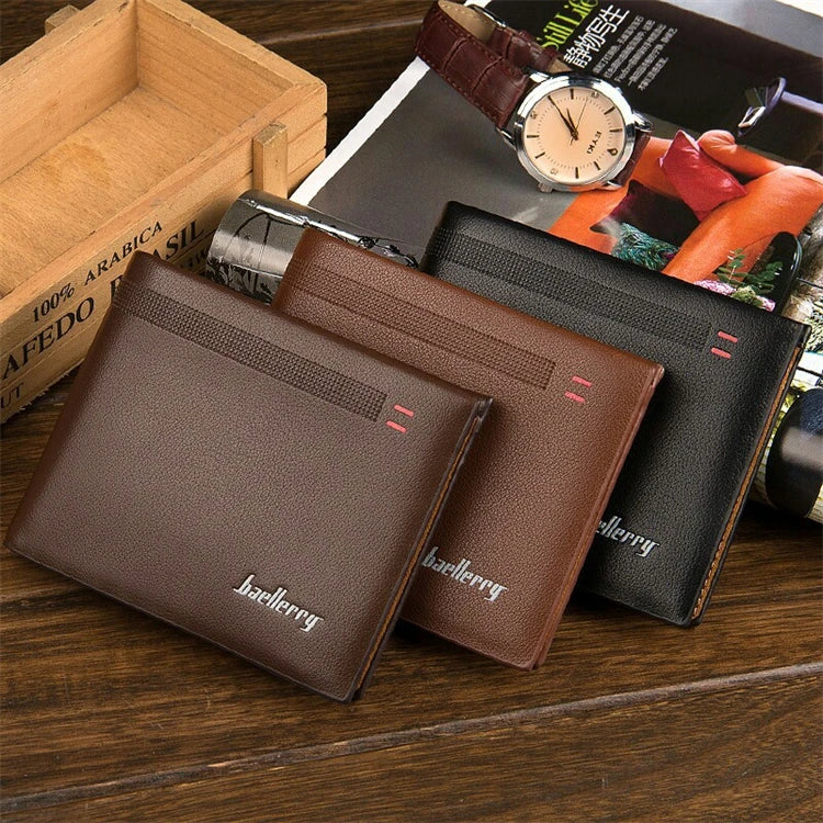 Custom logo Retro Thin Front Pocket Waterproof Top Quality Fashion Style Mini Men Minimalist Slim Wallet