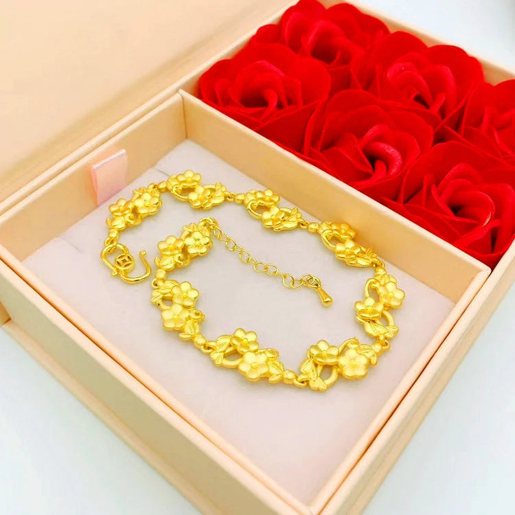 Dubai Jewelry Factory Direct Saleplated Color Jewelry Stall Small Jewelry Sun Flowersen Series Female Bracelet