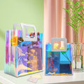 Custom Iridescent Holographic Birthday Wedding Teenage Party clear PVC Small Mini Gift Bag in Bulk