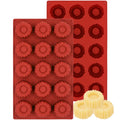SILIKOLOVE Factory 15 Cavity Flower Cake Maker LFGB Platinum Non Stick BPA Free Silicone Mousse Cake Molds