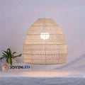 Joyinled Rattan Woven Handmade Pendant Light 13.8" 20.8" Kitchen Island & Living/Dining Room Hanging Lamp