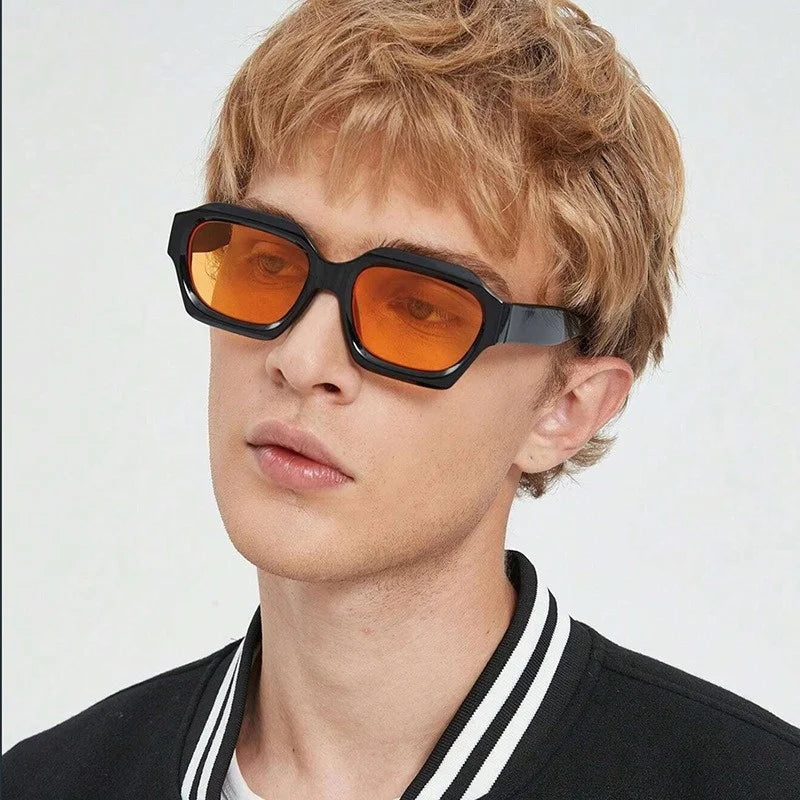2025 New Retro Plastic High Quality Square Women Luxury Sunglasses Custom Logo Fashion Ocean Lens Shades UV400 Men Sun Glasses