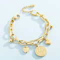 18k Electroplated Stainless Steel Bracelet Creative Personality Versatility Love Sweetness Fashion Jewelry Bracelets