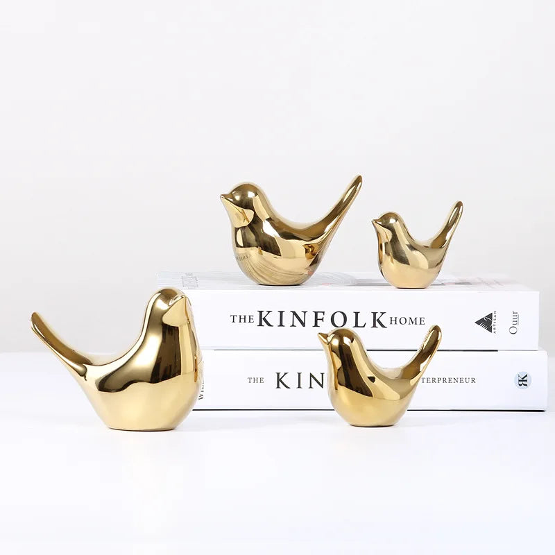 Home Decor Birds Small Animal Statues Modern Animal Ornament Crafts for Living Room Bedroom