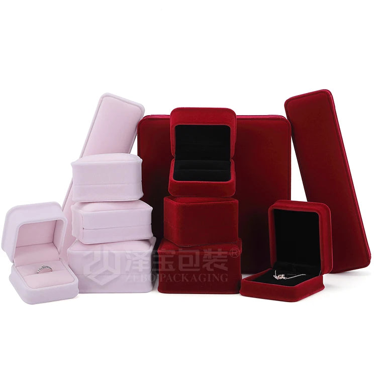 Zebo Luxury Custom Jewelry Boxes Custom Logo Pendant Bracelet Ring Bangle Packaging Custom Necklace Box