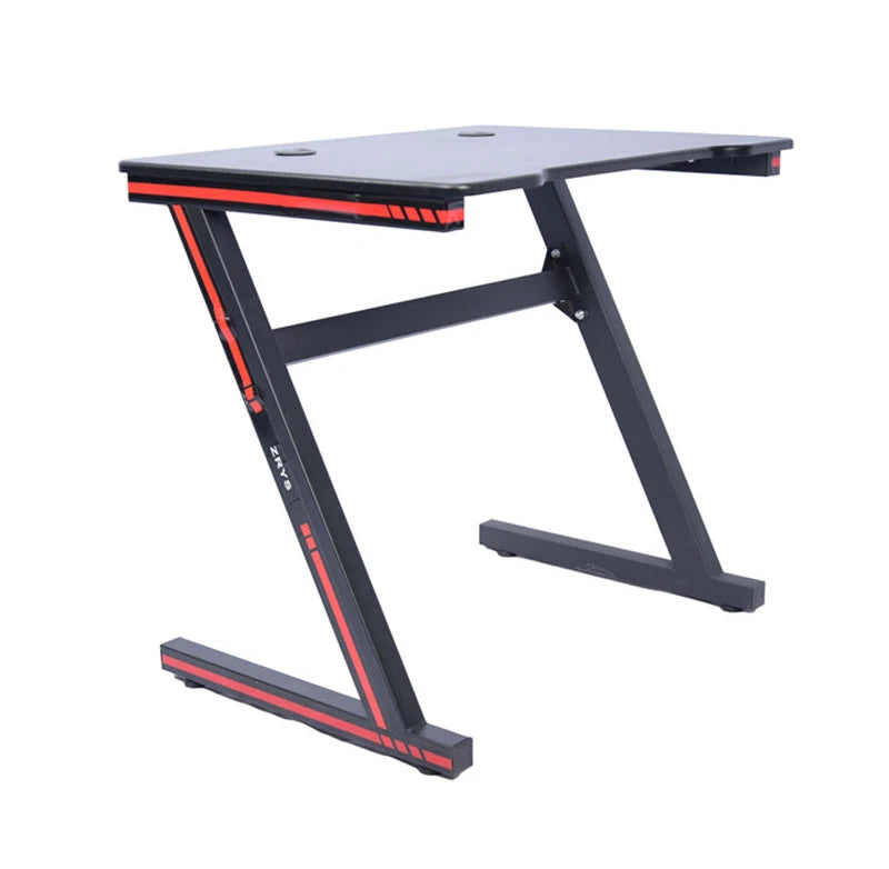 Luxury Design Modern Foldable Metal T-Shaped RGB Home Office Gamer Desk PC Gaming Table
