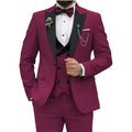 Three Piece Set Men's Suit Pants+Vest+Blazer Plus Size Wedding Suit for Groom Men Business Suit