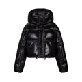 RTS Women's Winter Waterproof Breathable Woven Nylon Blouson Shiny Bubble Light Cropped Casual Jacket