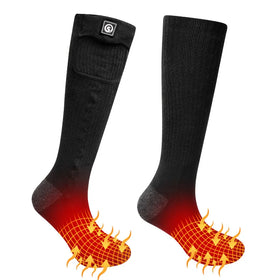 Custom Logo Unisex High Quality Coolmax Socks Thick 7.4V 2200mAh Knitted Warm Heated Feet Warmers for Outdoor Winter Sports