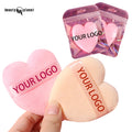 Beauty Planet Private Label Best Selling Heart Makeup Sponge Custom Printed Sponge Velvet Powder Puff Customized Powder Puffs