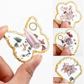 Embroidery Butterfly Dry Flower Agate Nail Tips Holder Practice Display Stand Nail Art Polish Display