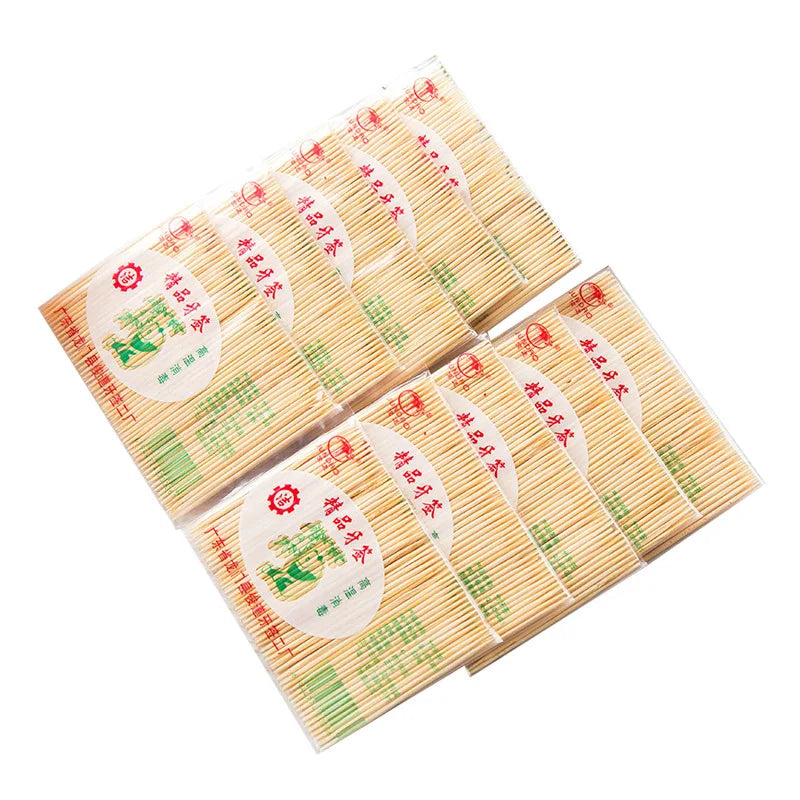 Hot Sale Eco- Friendly Disposable Bamboo Wooden Toothpicks with Opp Plastic Bag Packing