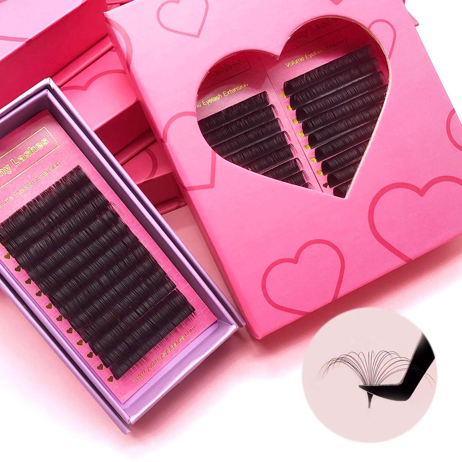 Wholesale Cashmere Eyelash Extension Trays Supplies Individual Silk Dark Matte Black Lash Extension Lash Tray Private Label