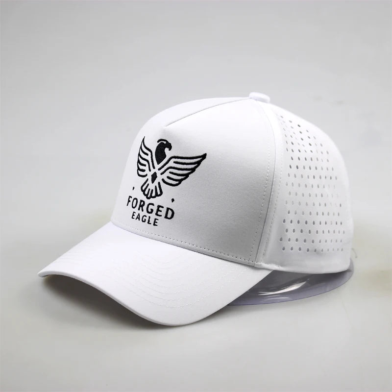 Customizable Casquette Men's 5-Panel Baseball Caps Waterproof Design Laser Perforations Sporty Breathable Embroidery Logo