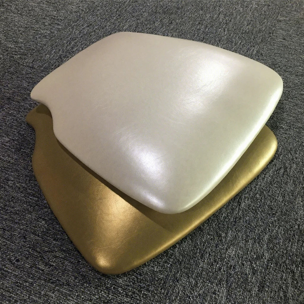 Fireproof Beige Velvet Seat Pad for Chiavari Chair Faux Leather Cushion for Chair