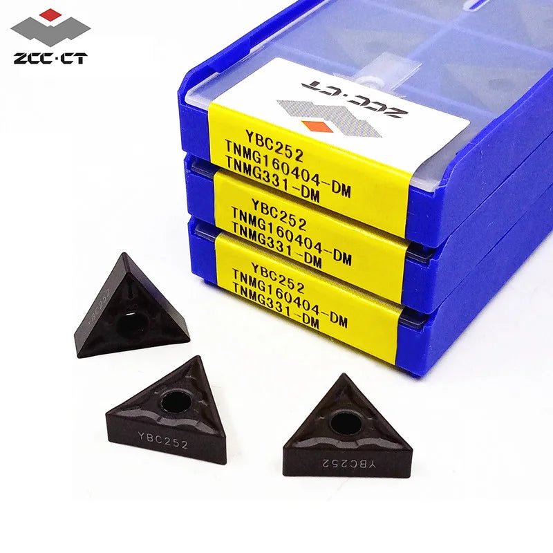 ZCC-CT CNC Lathe Turning Tools Turning Carbide Insert TNMG Series Steel Parts Processing TNMG160404/160408-DM YBC252 Inserts