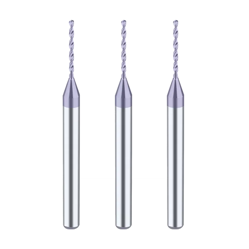 JR129 CNC Cutting Tools HRC55 0.15-3mm Diameter Fixed Shank Coated Tungsten Carbide Micro Drill Bit for Stainless Steel