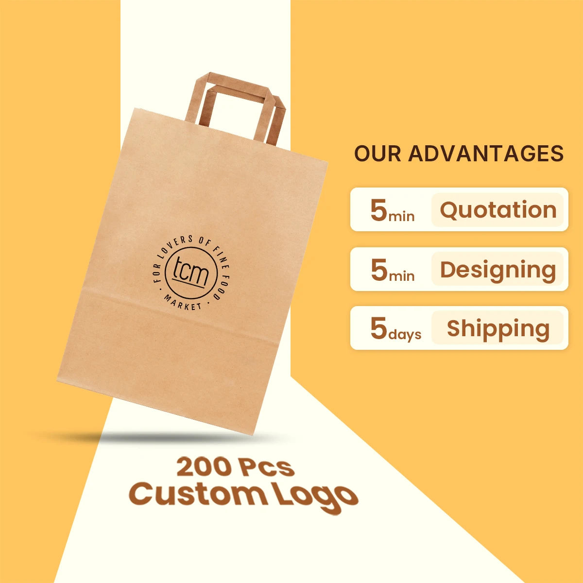 Custom Printed Black Brown White Small Kraft Paper Clothing Shopping Bag with Handles for Shoes