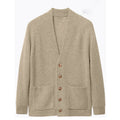 Oem/Odm Men Long-Sleeve Cardigan Cashmere Merino Wool Sweater Soft Cable Knit Sweater for Men Custom Knitted Cardigan