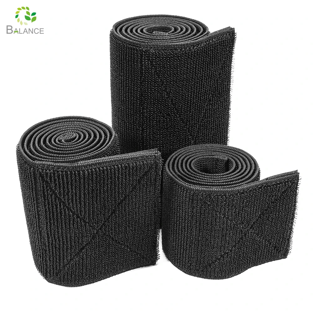 Multi-functional Adjustable Elastic Loop and Hook Tape Black Elastic Loop Unnapped Loop Fastener Tape in Roll for Garment