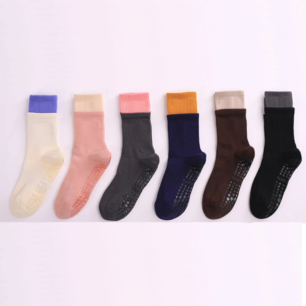 Professional Indoor Pilates Socks Grip Cotton Non-slip Yoga Socks Gym Sport Women Socks