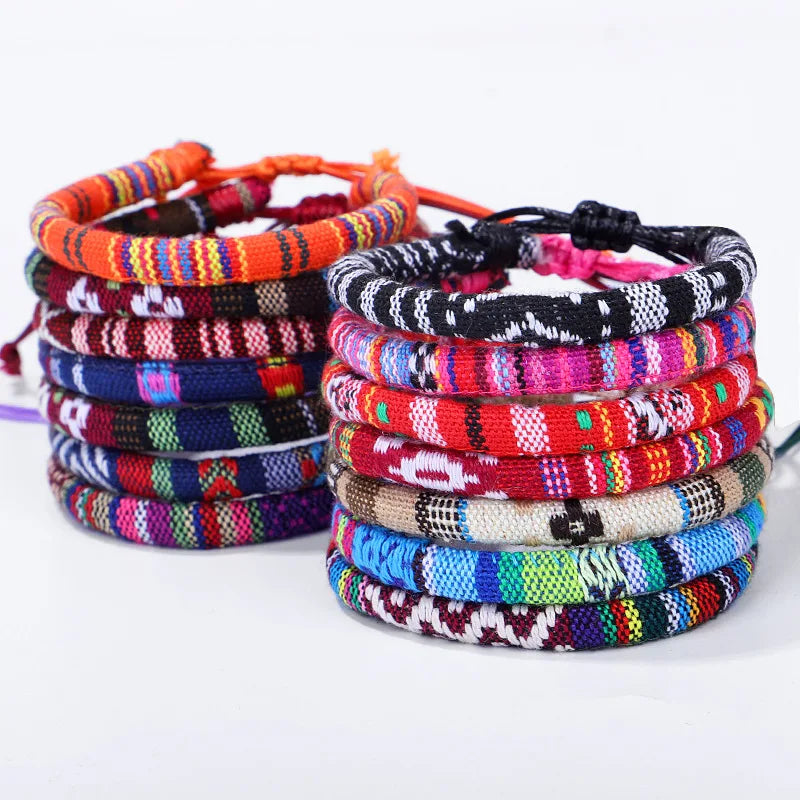Factory Wholesale Bohemia Handmade Irregular Flower Pattern Girl Bracelet